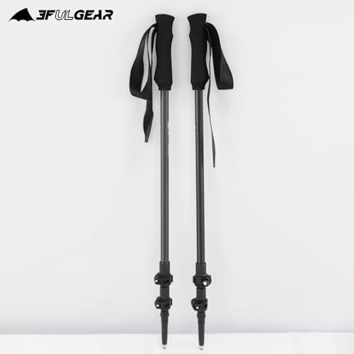3FULGEAR Trekking Poles, Lightweight Telescopic Hiking Poles with EVA Handle Walking Sticks for Camping, Climbing, Backpac...
