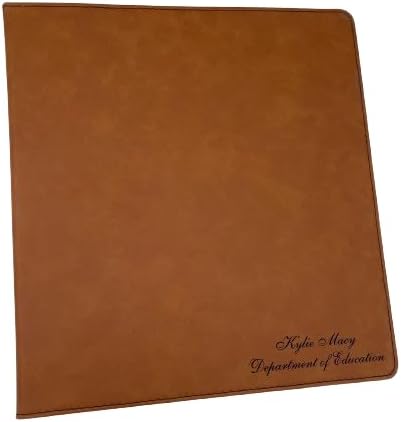Custom Binder Personalized with Business or Name (Rawhide with Black)