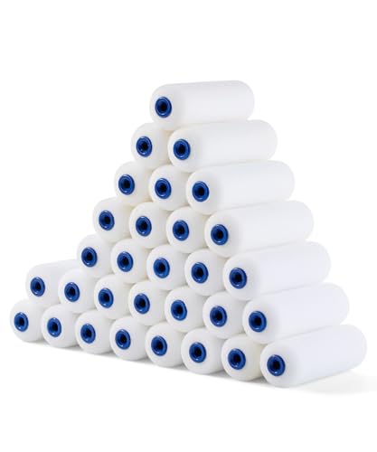 Bates- Foam Paint Roller Covers, 4 Inch, 30 Pack, Paint Roller 4 Inch, High Density Foam Roller Paint Covers, 4 Inch Paint...