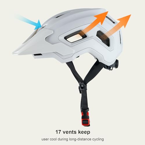 OUWOR Bike Helmet for Adult & Youth, Lightweight MTB Helmet with Adjustable Visor for Mountain/Road Cycling, 2 Sizes for M...