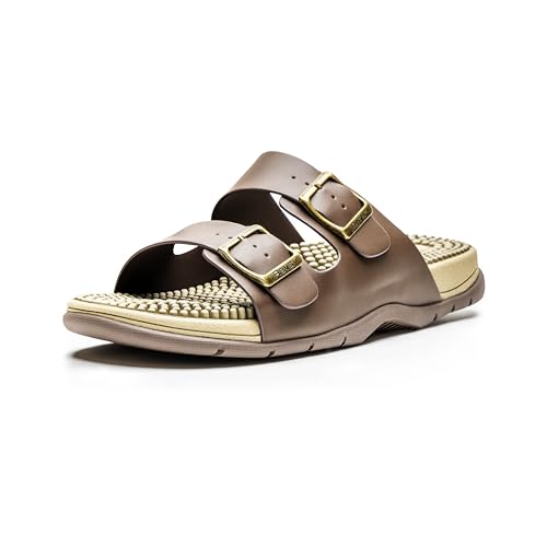 Revs Premium Acupressure & Reflexology Massage Sandals. Vegan, Shock Absorbing, Cushion Sole, Orthotic Arch Support. Take ...