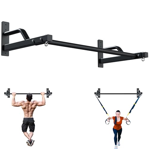 2025 Upgrade Pull Up Bar Wall Mounted - 600 lbs Heavy Duty Strength Training Pull-Up Bars, Ideal Rogue Pull Up Bar for Hom...