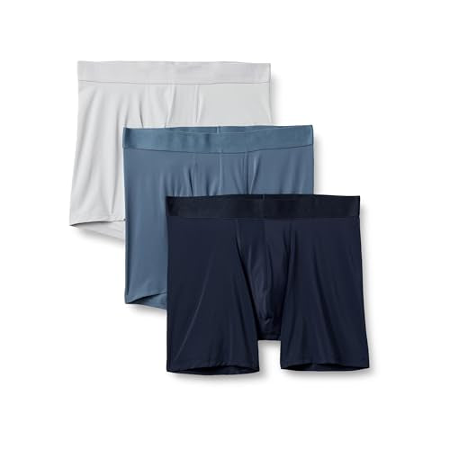 Amazon Essentials Men's Microfiber Boxer Shorts Underwear, Pack of 3