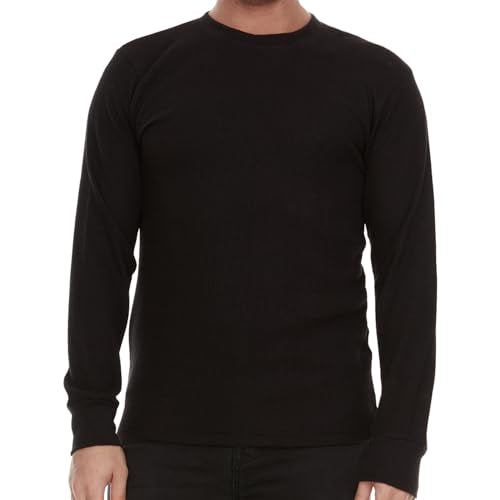 JMR Men’s Thermal Shirt Long Sleeve - Heavyweight 100% Cotton Waffle Weave Top