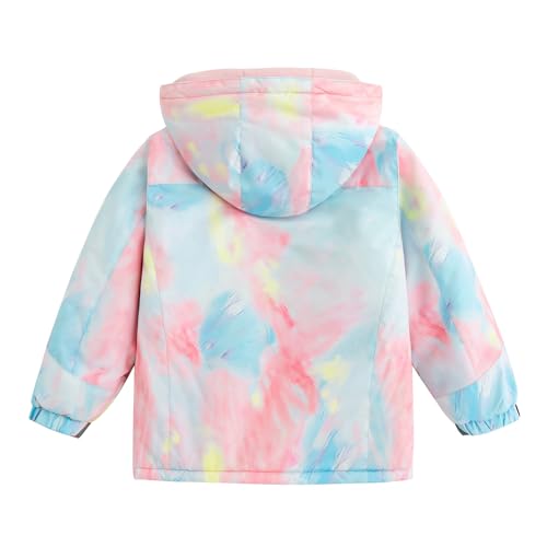 Simplee kids Girls Waterproof Snow Jacket Fleece Winter Windproof Ski Jackets for Toddler Girls Hooded Warm Coat