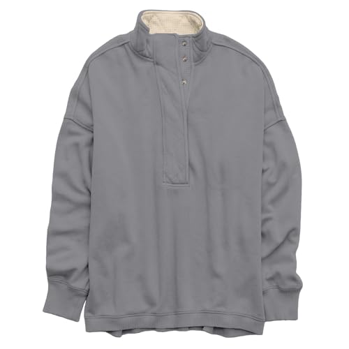 Oversized Sweatshirt for Women Casual Button Henley Neck Pullover Tops Fashion Y2K Sweatshirt Winter Clothes