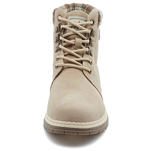 ANJOUFEMME Casual Winter Hiking Boots For Women - Womens Outdoor Snow Ankle Boots Waterproof Lightweight Lace up Fur Lined...