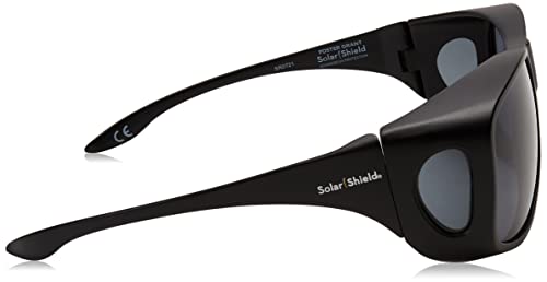 Dioptics unisex adult Solar Shield-classic Fits Over Sunglasses, Grey, 66 mm US