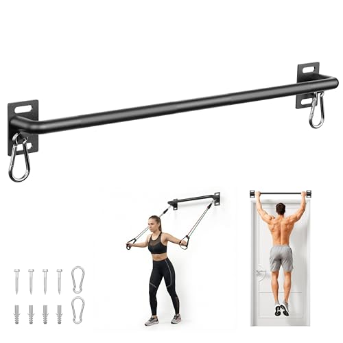 HANDBODE Pull Up Bar for Doorway and Wall Mount - Chin Up Bars for Home Gym, 39 in / 52 in Upper Body Workout Equipment wi...