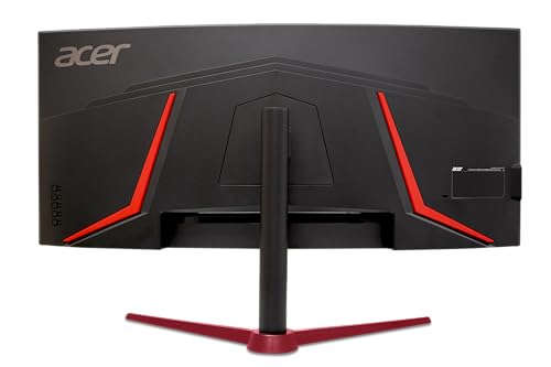 acer Nitro 34 Inch UWQHD 3440 x 1440 1500R Curved PC Gaming Monitor | AMD FreeSync Premium | Up to 180Hz Refresh | 1ms (VRB) | 400nit | DisplayHDR 400 | One DP 1.4 & Two HDMI 2.0 | XZ342CU Vbmiiphx