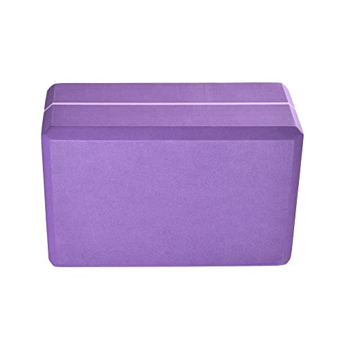 Hugger Mugger 4 in. Foam Yoga Block - Strong and Stable, Beveled Edges for Comfort, Most Favored Block Size, Helps with Al...