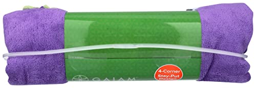 Gaiam Yoga Towel - Mat Sized Active Dry Non Slip Moisture Wicking Sweat Absorbent Microfiber Hot Yoga Towel for Women & Me...