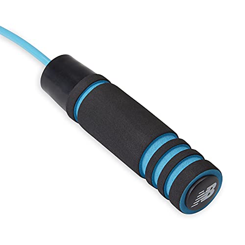 New Balance Weighted Jump Rope for Men - 1 lb Heavy Foam Handles Set, Adjustable Length, Exercise Training Jump Ropes for ...