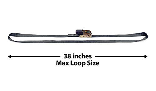 PowerTye MFG - Endless Ratchet Straps - 1in x 7ft No Hooks, Premium Tie Down Straps for Motorcycle, Kayak, Truck & Trailer...