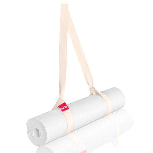 Feetlu Yoga Mat Straps 2 in 1 - Cotton - Adjustable anti-slip straps for yoga, pilates, stretching, for carrying mats