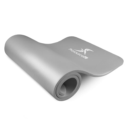 ProsourceFit Extra Thick Yoga and Pilates Mat ½” (13mm) or 1" (25mm), 71-inch Long High Density Exercise Mat with Comfort ...