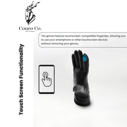 Couro Gloves - Genuine Cowhide Leather Gloves for Driving, Cycling, Motorcycling & etc