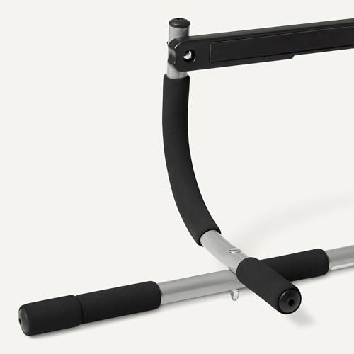 Amazon Basics Multi-Grip Doorway Pull Up Bar, 440 lbs Capacity, Silver