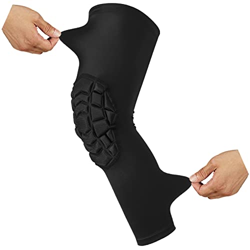 SZKANI Knee Pads Compression Leg Sleeve Knee Sleeve for All Sports Wrestling Protector Gear, 1 Pair of Knee Paded