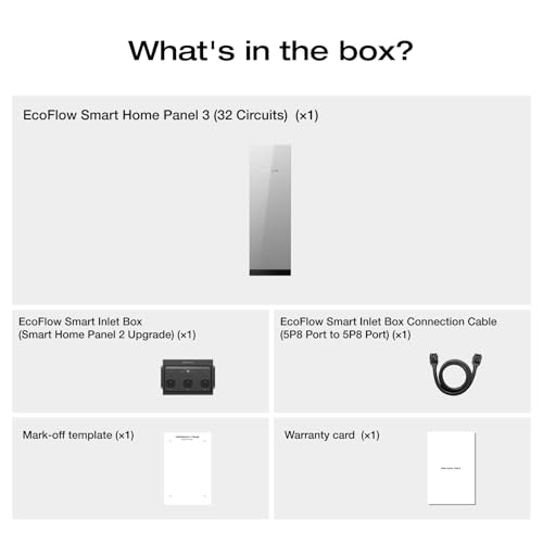 EF ECOFLOW Smart Home Panel 3 (32 Circuits), the Center of the Whole-home Backup Solution, Compatible with DELTA Pro Ultra X