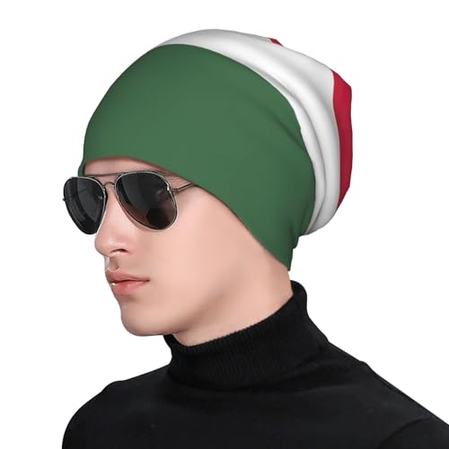 sackhg Flag of Hungary Print Winter Beanie Hat Men Women Soft Lightweight Thermal Cap for Outdoor Skiing Wear Black