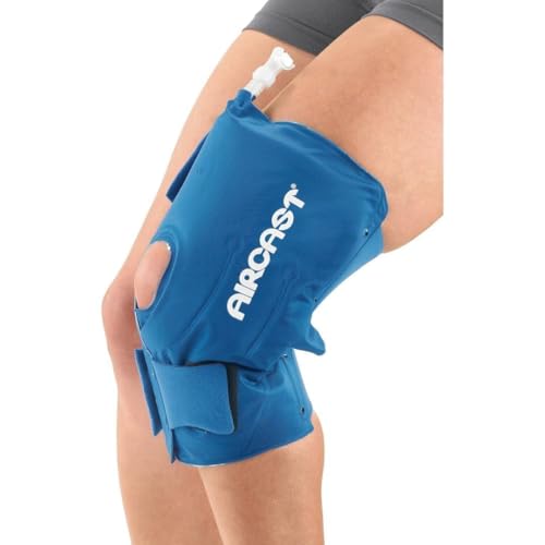 Aircast Cold Therapy Universal Fit Knee Cryo and Cuff with Gravity-Fed Non-Motorized Cooler for Maximum Cryotherapy (Blue,...