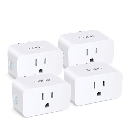 TP-Link Tapo Smart Plug Mini, Matter Compatible, Compatible with Alexa, Google Home & Samsung SmartThings, Energy Monitori...