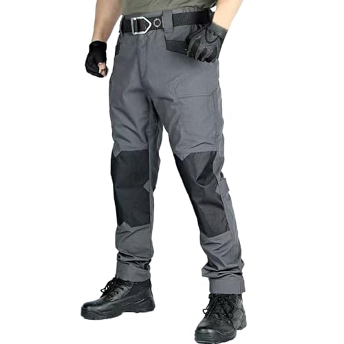 Work Cargo Pants Men Casual Waterproof Ripstop Quick Dry Tactical Pants Trendy Loose Fit Lightweight Athletic Hiking Trousers
