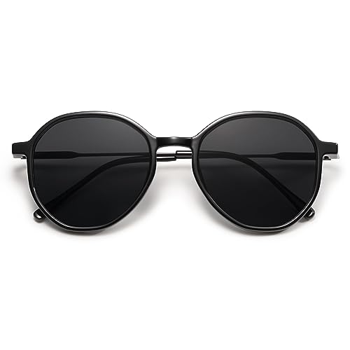 SOJOS Trendy Designer Hexagon Round Sunglasses for Women Fashion Big Shades Geometric Women Sunglasses SJ2181