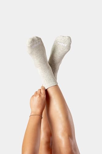 Kamo Fitness Daily 4-Pack – Women's Ankle Socks, Athletic Half Crew, Cotton Mid-Calf, Cushioned Sole, Seamless Toe, Size 5-9