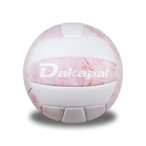 Dakapal Official Size 5 Indoor/Outdoor Competitive Volleyball, Professional Soft Volleyball (Without Pump)