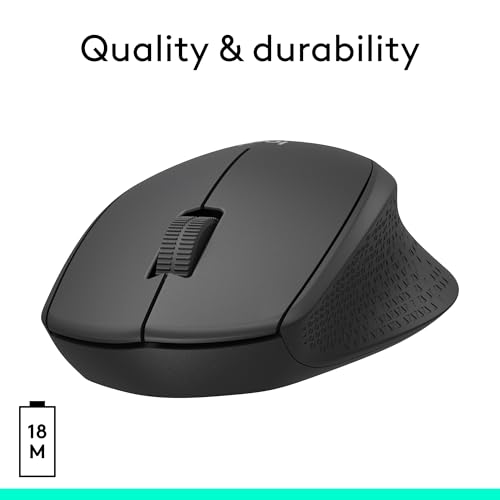 Logitech M330 Silent Wireless Mouse, 2.4GHz with USB Receiver, Optical Tracking, Quiet & Lightweight, Long Battery Life, f...