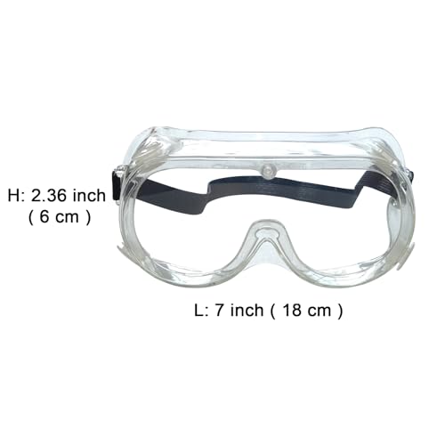 AmaStep Safety Goggles 6 Pack - Anti-Fog Protective Safety Glasses - Clear Lens Adjustable Soft Lightweight Protection Eye...