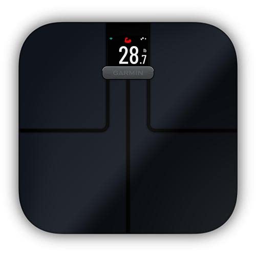 Garmin Index S2, Smart Scale with Wireless Connectivity, Measure Body Fat, Muscle, Bone Mass, Body Water and More, Black (...