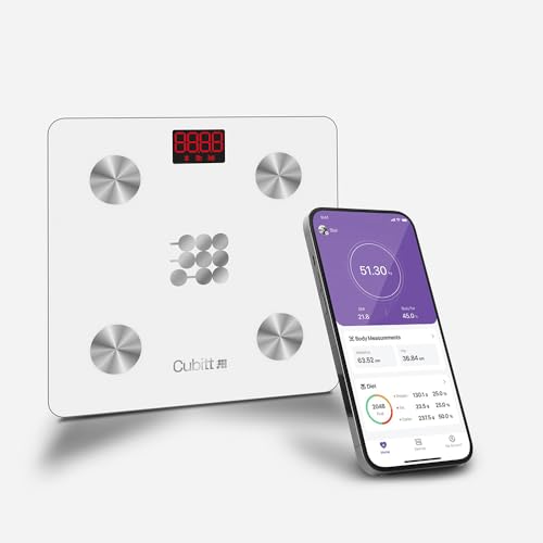 CUBITT Smart Digital Weight Scale, 13 Body Composition Analizer, BMI, Muscle Mass, Body Fat Scale with Smartphone App sync...