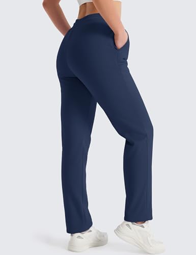 MAGCOMSEN Women's Sherpa Lined Sweatpants Winter Warm Fleece Pants Water Resistant Heavy Insulated Thermal Pants Outdoor