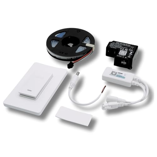 PoE Texas RGB LED Strip Lighting Kit - Plug & Play PoE Driver with COB LED Strip - Wireless Light Switch & App Control - I...