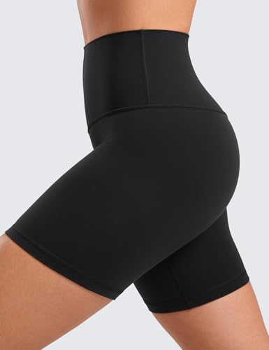 CRZ YOGA ButterLuxe Biker Shorts 6" - High Waisted Workout Running Volleyball Spandex Yoga Womens