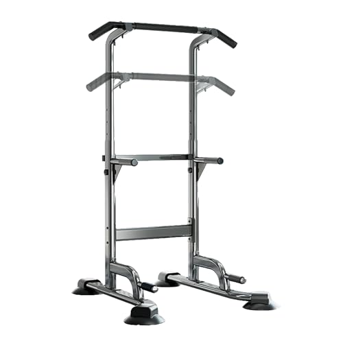 Adjustable Pull Up Bar for Home with Backrest, 6-Level Height Adjustment (69-94.5 inches), 352lb Capacity Carbon Steel Fra...