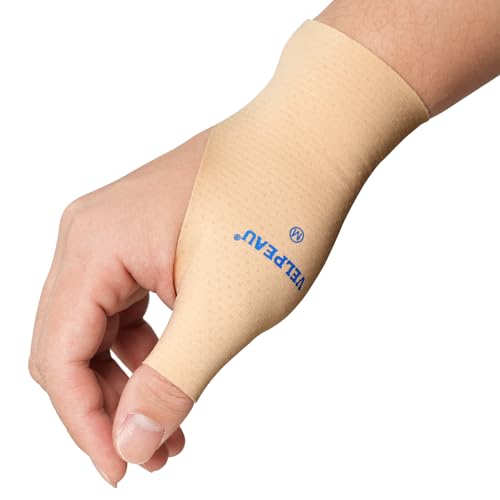 VELPEAU Thumb and Wrist Compression Sleeve for Tendonitis (Pack of 2), Seamless Technology, Gloves Wraps for Arthritis Pai...