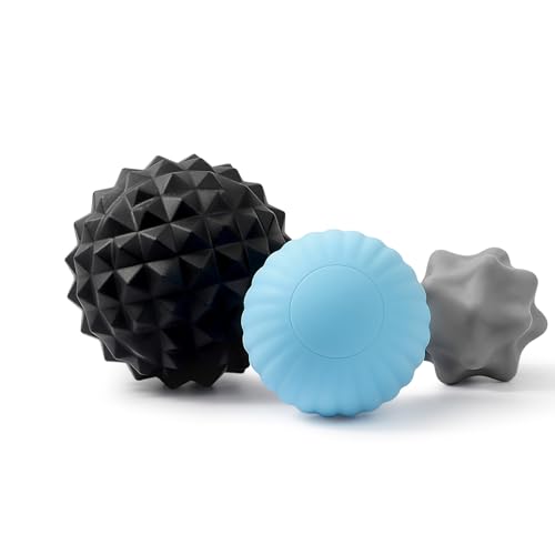 YIXIUTEN Deep Tissue Silicone Massage Ball Set for Plantar Fasciitis Relief & Muscle Recovery - Trigger Point and Myofasci...
