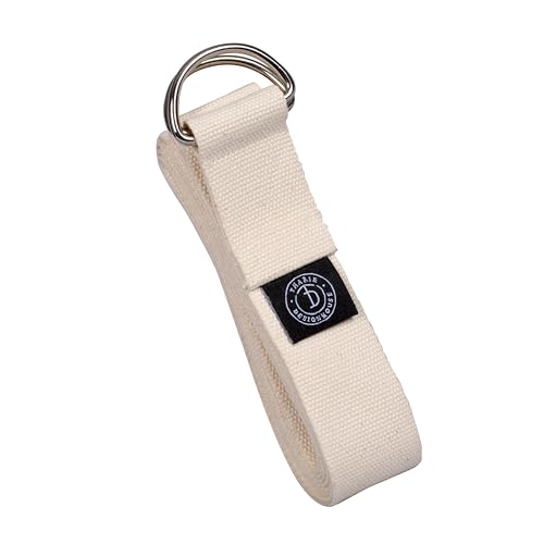 Tharie Organic Cotton Yoga Strap, GOTS Certified, Adjustable D-Ring, Soft & Durable Stretching Strap for Yoga, Pilates & P...