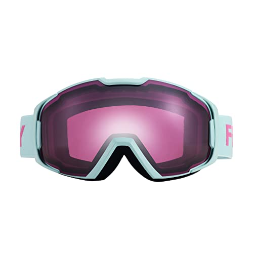 FEISEDY Ski Goggles, OTG Snow Sport Goggles for Adult Youth, Anti-Fog UV400 Protection Bendable Dual-Lenses B2961