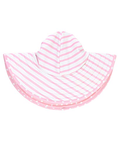 RuffleButts® Baby/Toddler Girls UPF 50+ Sun Protective Wide Brim Swimwear Sun Hat