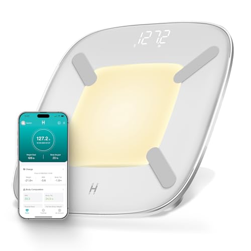 Homedics Digital Smart Scale, Motion-Sensing LED Display, 13 Body Metrics Analysis, Bluetooth Sync, Multi-User Recognitio...