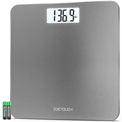 ZOETOUCH Bathroom Scale for Body Weight Digital Weighing Machine with Backlit LCD Display, Most Accurate Bath Scale for Pe...