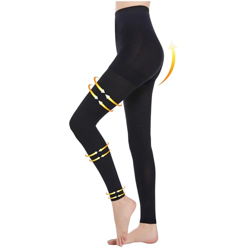 Myshear Medical Compression Tights Women, 20-30 mmHg Graduated Compression Pantyhose Men, Footless Compression Stockings, ...