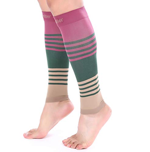 Doc Miller Compression Calf Sleeve for Men & Women, 20-30 mmHg Graduated Support, Knee High, Running, Shin Support, Calf S...