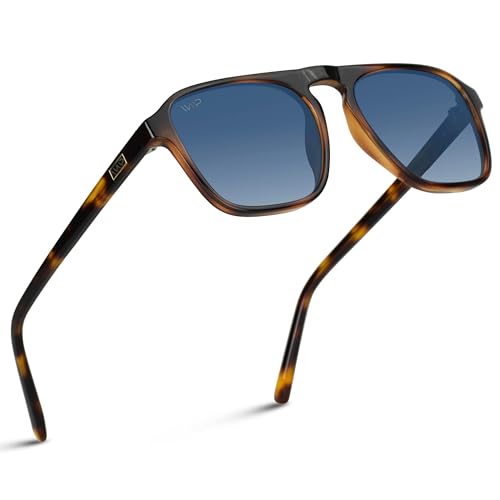 WearMe Pro Polarized Modern Aviator One-Bridge Square Mens Sunglasses