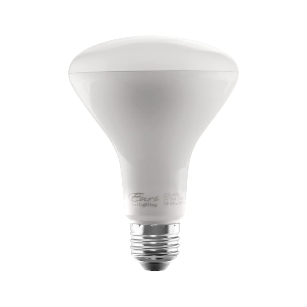 Euri Lighting Dimmable Led Br30 Bulb, 9W (65W Equivalent), 810Lm, Soft White, 3000K, Eb30-5000Cec, Damp Rated